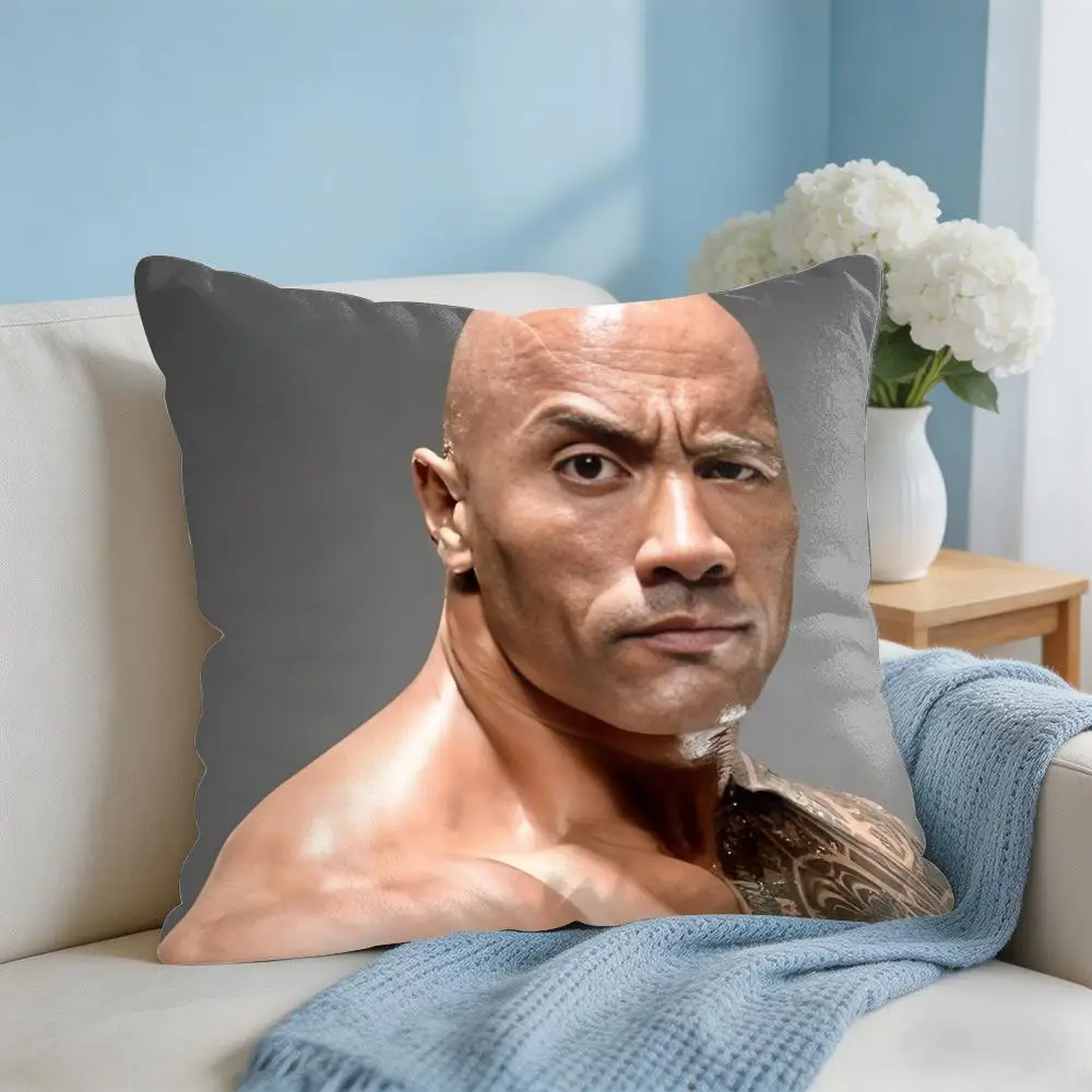 The R-Rock D-Dwayne Cushion Cover Square Pillow Bedroom Sofa Leisure Comfort Living Room Home Decoration 40X40