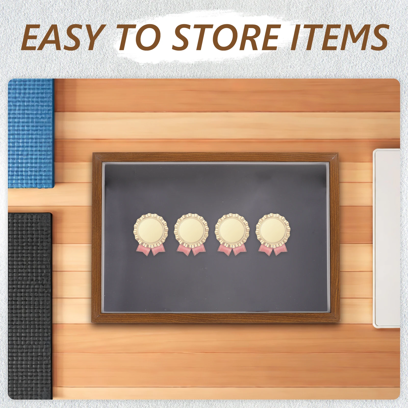 

Коробка для демонстрации бейджей, прозрачная крышка, большая емкость для коллекции булавок, чехол для медалей, органайзер для хранения ювелирных изделий, настольный компьютер