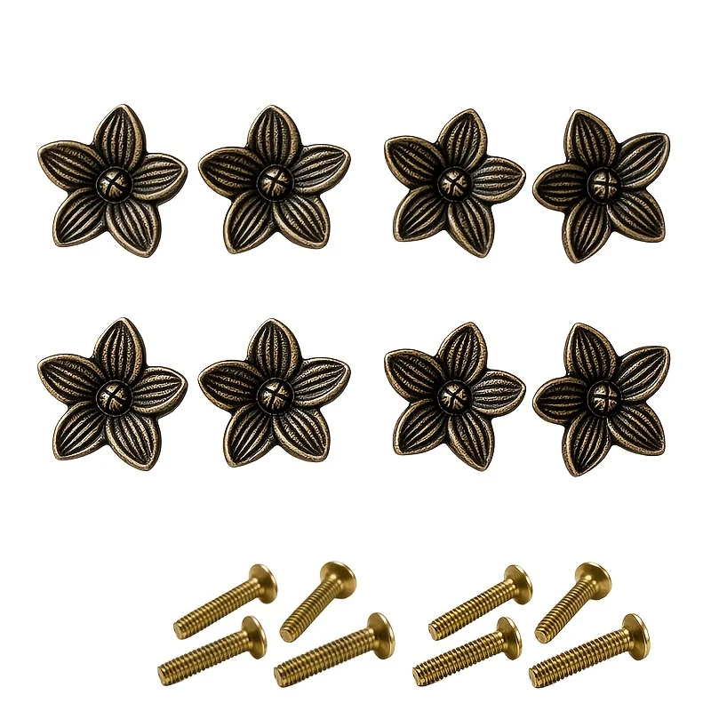 8 pieces of vintage pattern handles for furniture accessories. Creative DIY cabinet handles made of zinc alloy material.