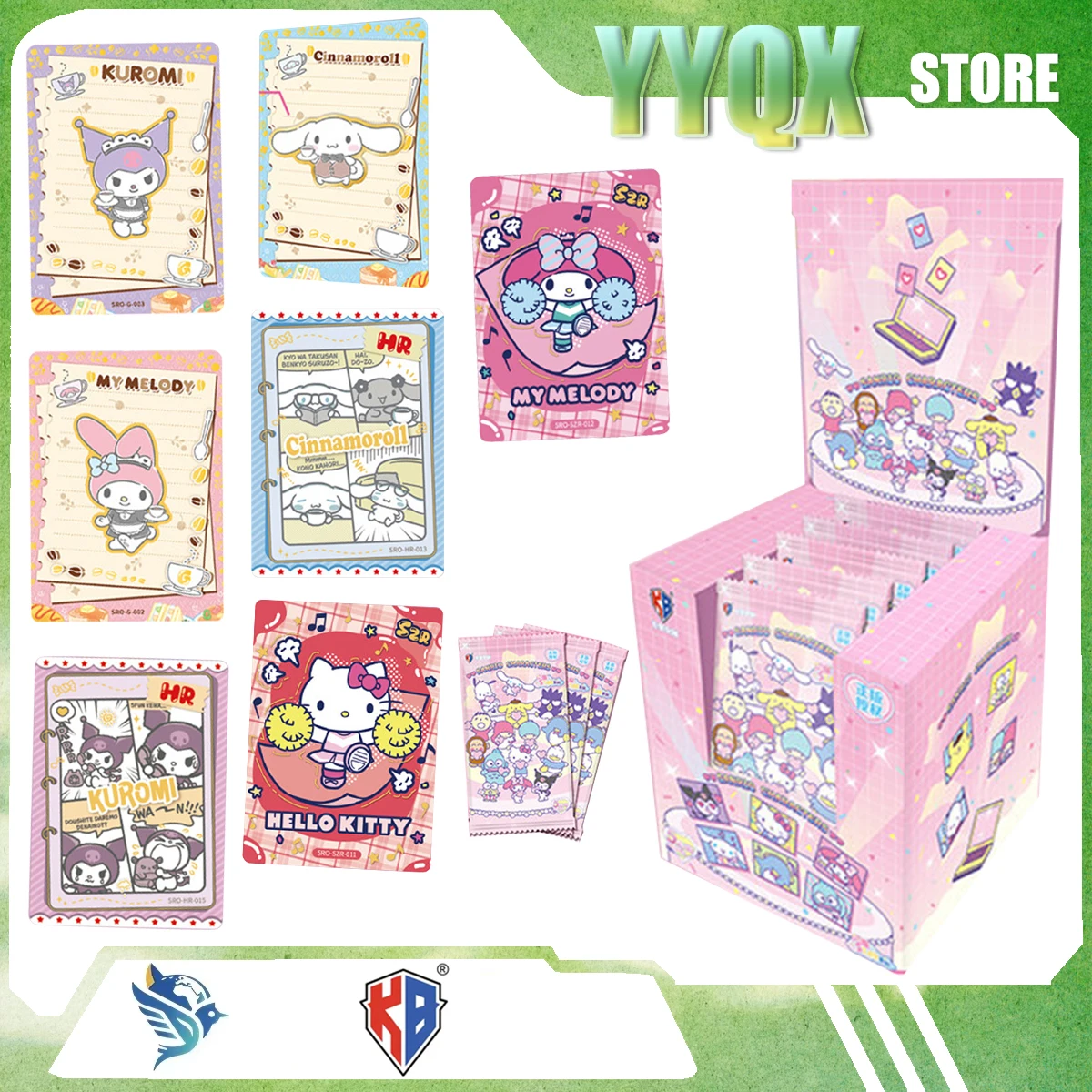 KABAO 2026 NEW Sanrio Hello Kitty My MelodyKuromi Cinnamoroll Collection Card Periphery Cute Surprise Gift Like Girl Ornament Ra