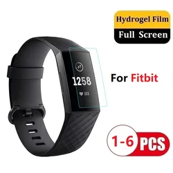 Protective Hydrogel Film For Fitbit Charge 6 5 4 3 2 Screen Protector For Fitbit Inspire 2 3 HR Luxe Not Glass Watch Full Film