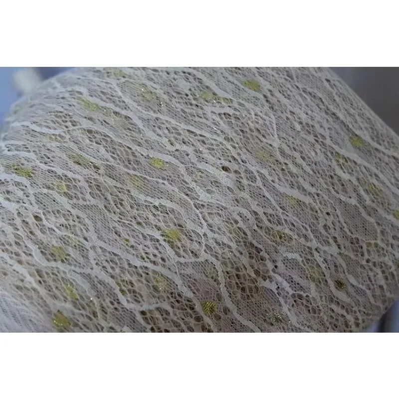 جديد عالي الجودة سلك ذهبي مرن نسيج الدانتيل صائق ، فستان مصنوع يدويا ، فستان رسمي ، ديكورات منزلية لحفل الزفاف ، إكسسوارات الملابس