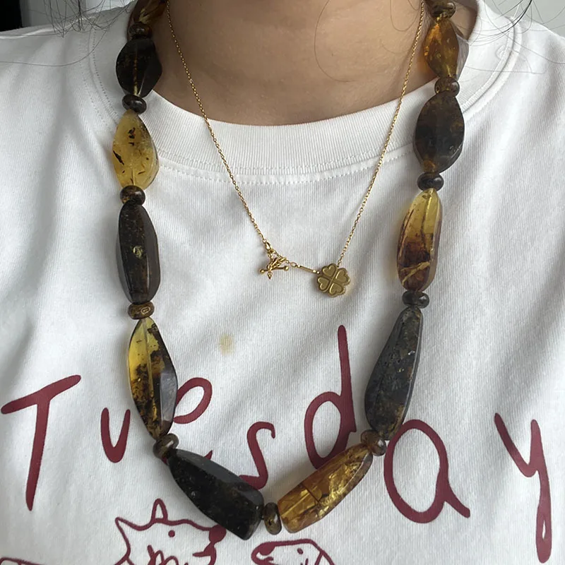 Yoowei Halskette aus 100 % Naturbernstein als Geschenk, europäische baltische Original-Medizinperlen, wunderschöner, einzigartiger Heilschmuck-Lieferant – Detail 12