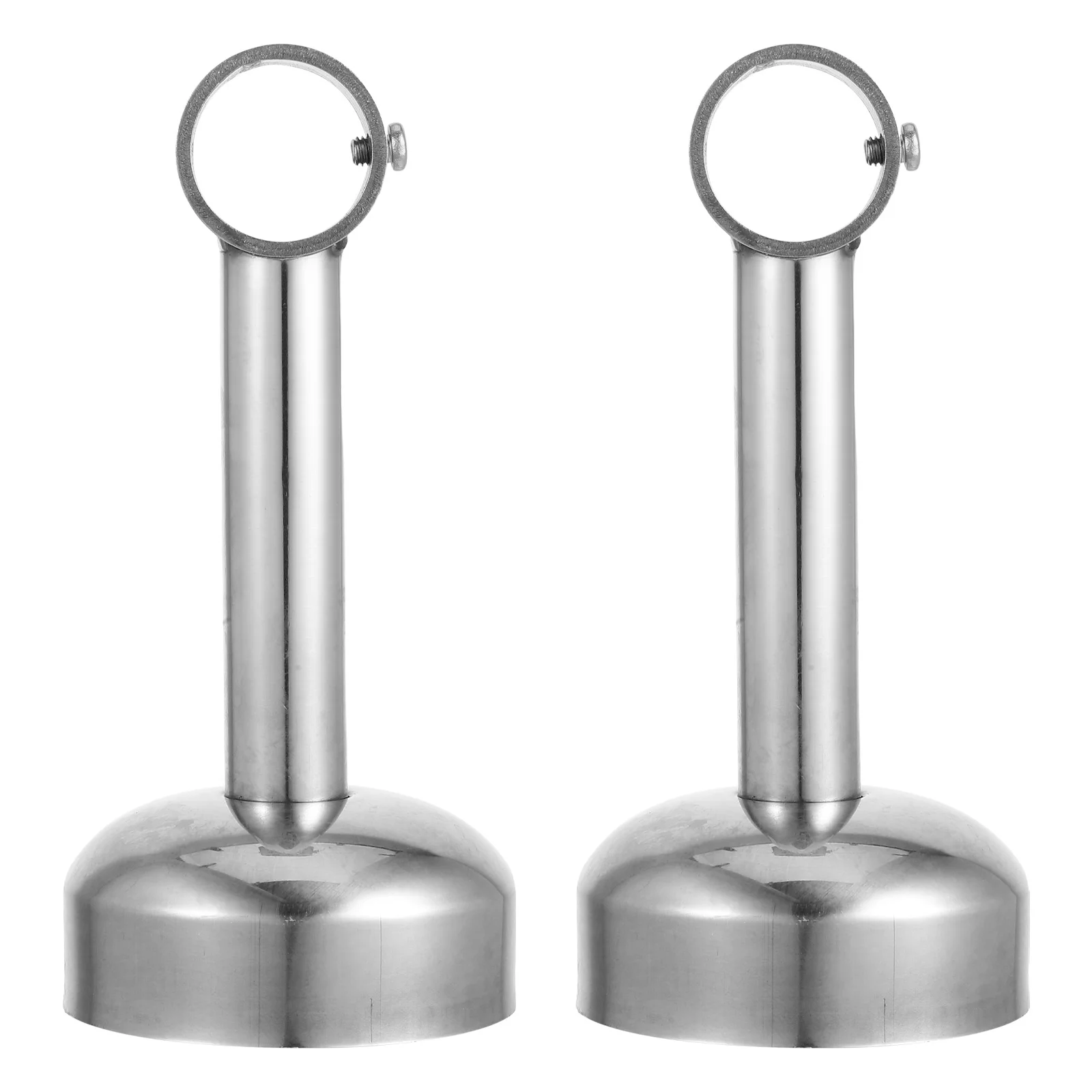 

2pcs Stainless Steel Closet Rod Holders Durable Bracket Set Easy Installation Silver Pole Wardrobe Shelf Support Closet Anchor