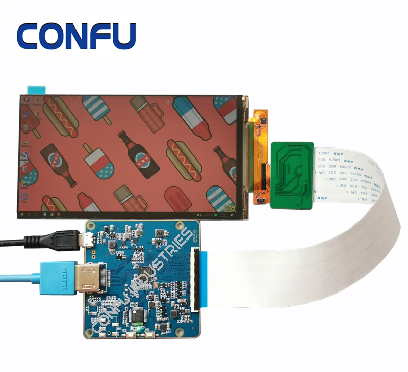 لوحة CONFU HDMII MIPI 5.5 بوصة 4K 2160*3840 UHD IPS LCD H546UAN01.0 شاشة عرض للطابعة Raspberry Pi ثلاثية الأبعاد VR HMD China #2