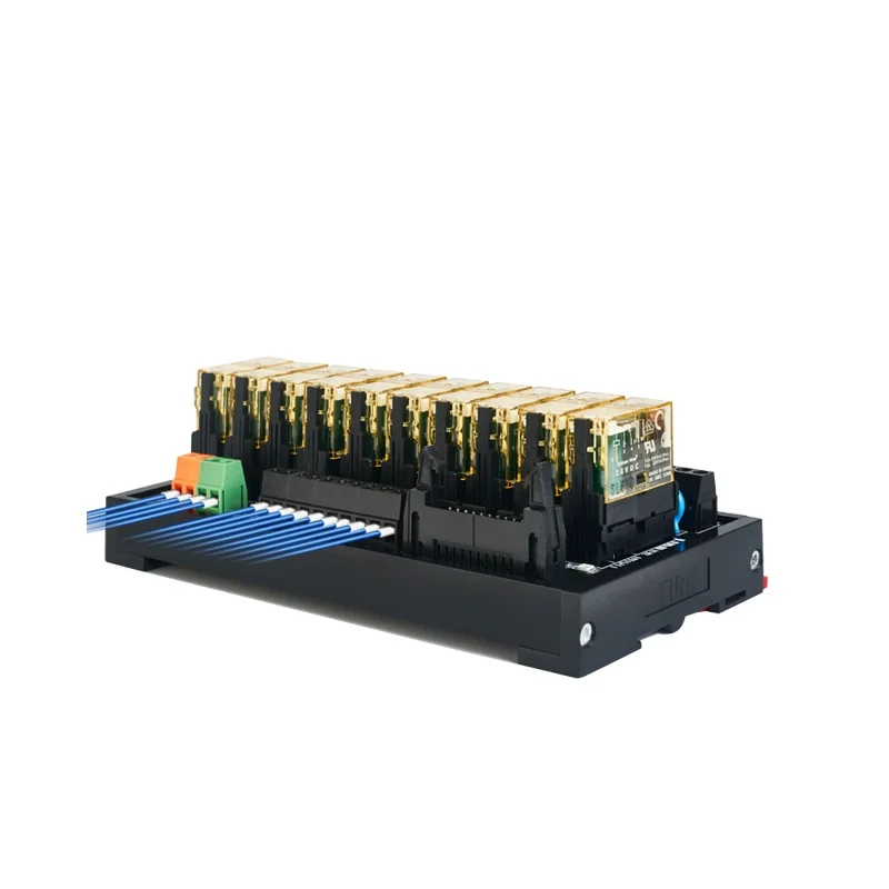 4-16 Channels Relay Module Control Board PLC Amplifier With Cable 24VDC/220VAC NPN PNP 1NO+1NC Pluggable relay Silver Contacthi