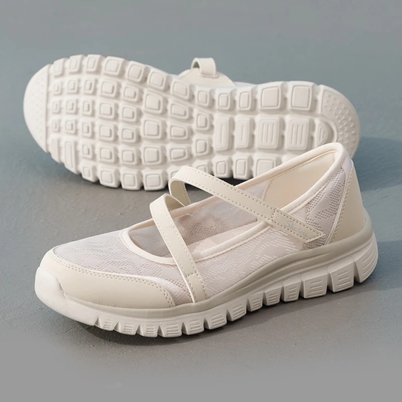 Женские кроссовки Skechers, слипоны, модные, легкие, дышащие, повседневные туфли Мэри Джейн 100967-Nat