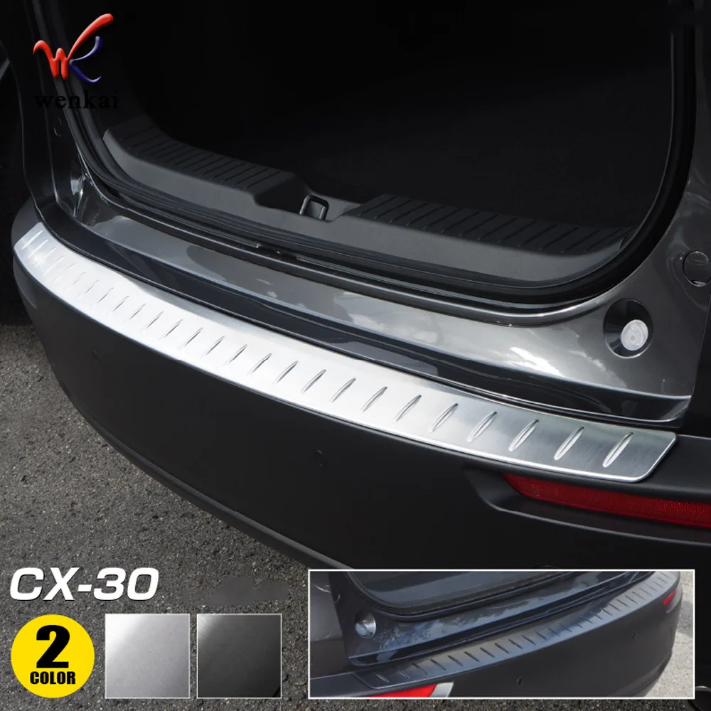 

Car stickers FOR Mazda cx-30 Stainless Steel Rear Trunk Bumper Protector Rear Scuff Plate Rear Door Sill Car Accessories