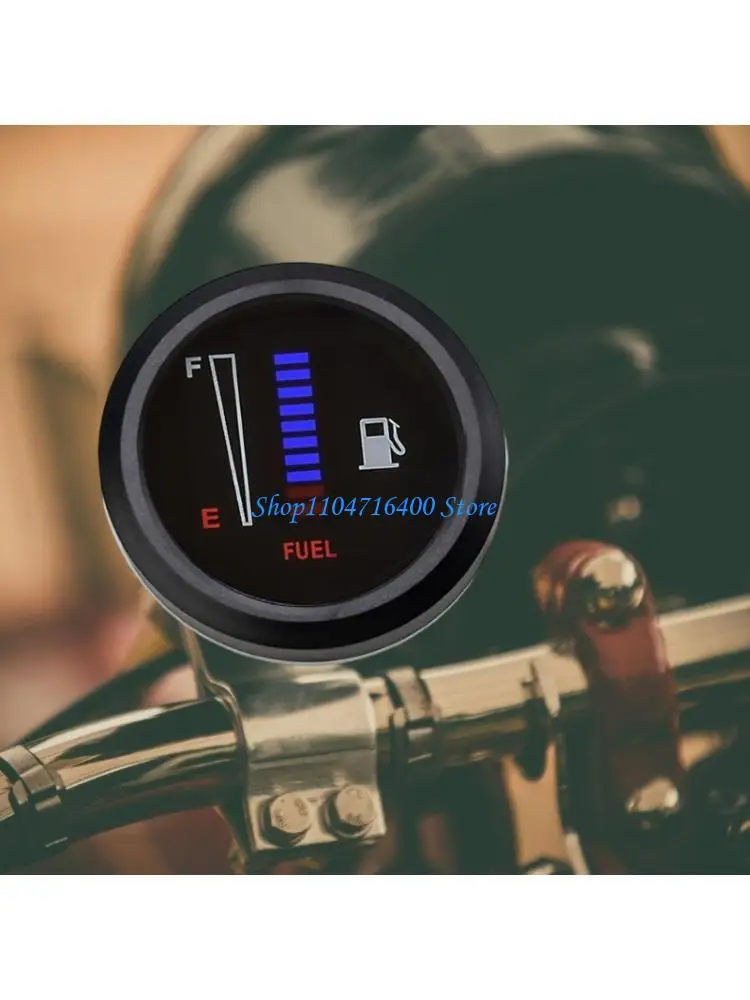 

y1gd 2" Vehicle Level Meter Blue LEDs Real Time Monitoring Design Suitable for 12V Car Motorcycles Trucks