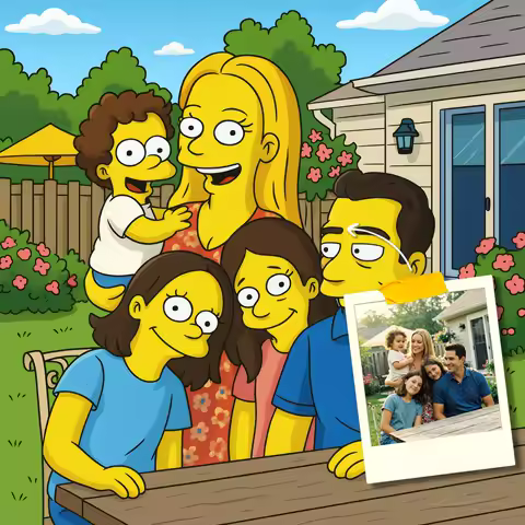 Custom Personalized Yellow Cartoon Poster Turn You Yellow Family Couple Portrait Custom Cartoon Artwork Family Gift Idea