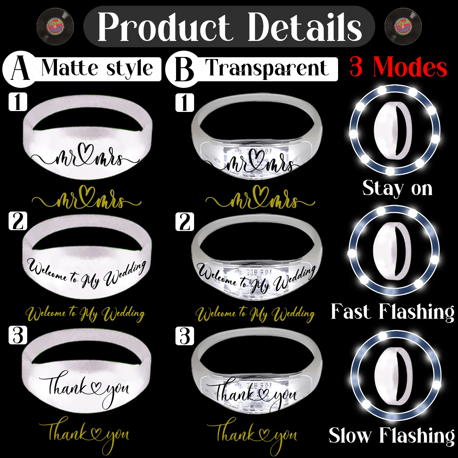 20-300 قطعة يتوهج في الظلام أساور تضيء سوار LED أساور الزفاف وامض معصمه لوازم حفلات الزفاف وأعياد الميلاد #6