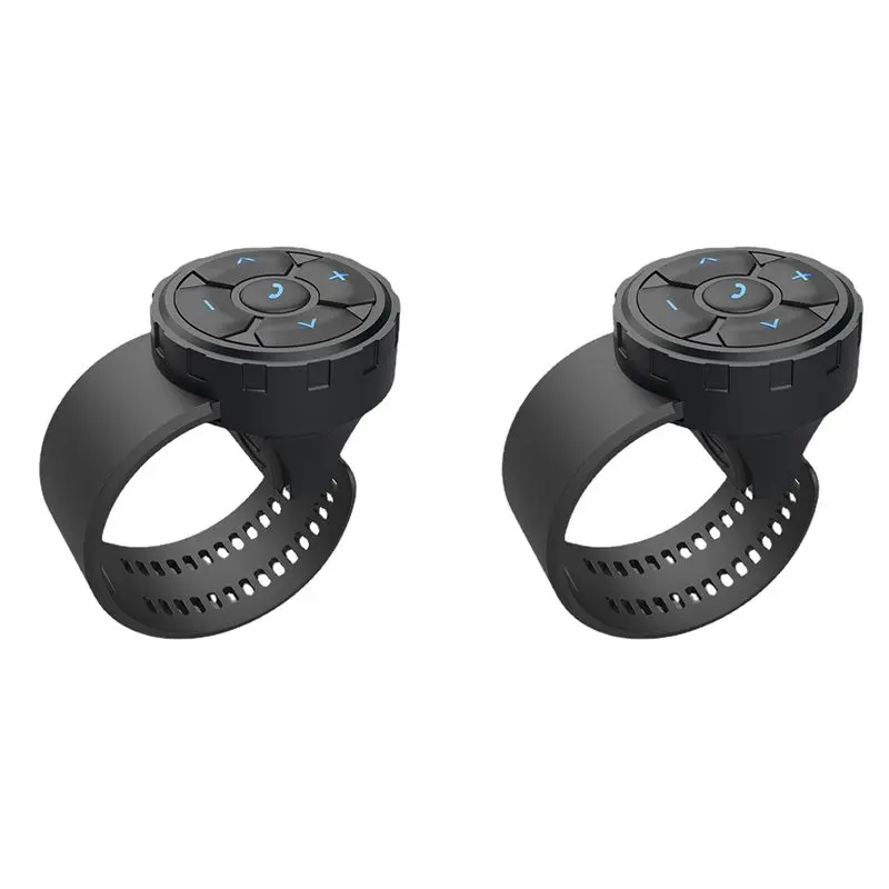 Efficientt-2X Robot Wireless Bluetooth Remote Button Universal Motorcycle/Bike Handlebar Media Controller Steering Wheel Control