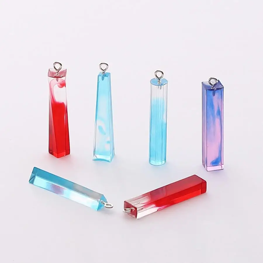 DIY Silicone Resin Casting Mold Jewelry Pendant Making Geometric Rectangle Cylinder Triangle Handmade Craft Mould Accessories