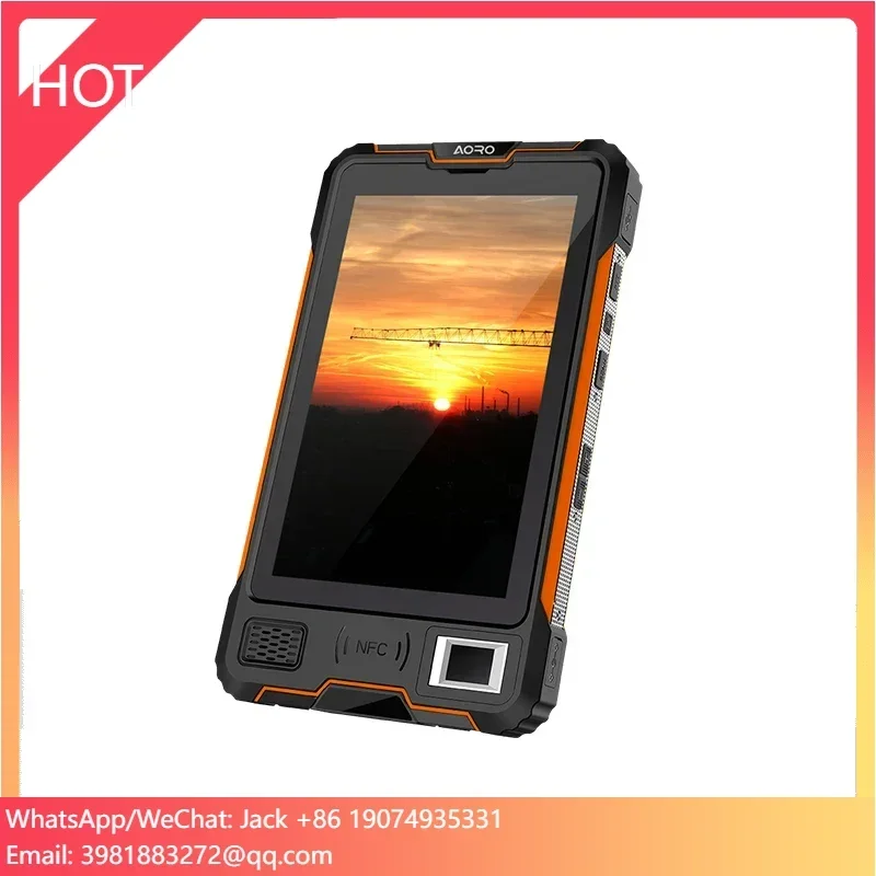 Aoro P9000 เครื่องอ่านบาร์โค้ดอุตสาหกรรมแบบกันน้ำ NFC 8GB 128GB โปรเซสเซอร์ Octa Core แท็บเล็ตอุตสาหกรรมแบบพกพา ทนทานมาตรฐาน IP68