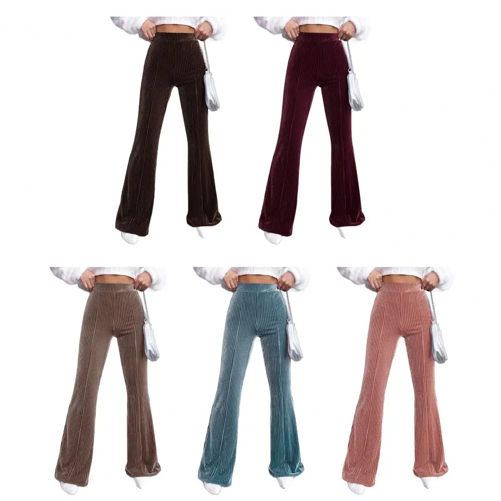 المرأة الخريف الشتاء الأمريكية خمر مضيئة سروال قصير مستقيم الساق واسعة الساق السراويل Sweatpants غير رسمية السراويل المرنة متوهج