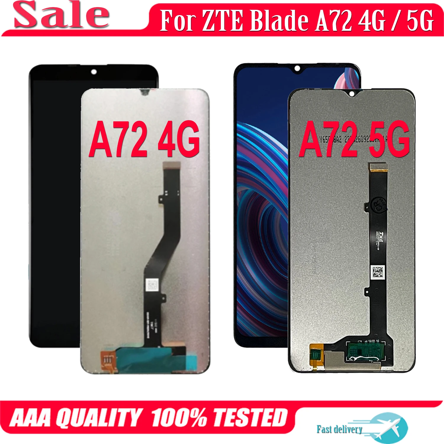 

Original For ZTE Blade A72 4G 5G A7040 7540N LCD Display Touch Screen Digitizer Assembly For ZTE Yuanhang 30 Voyage 30 LCD