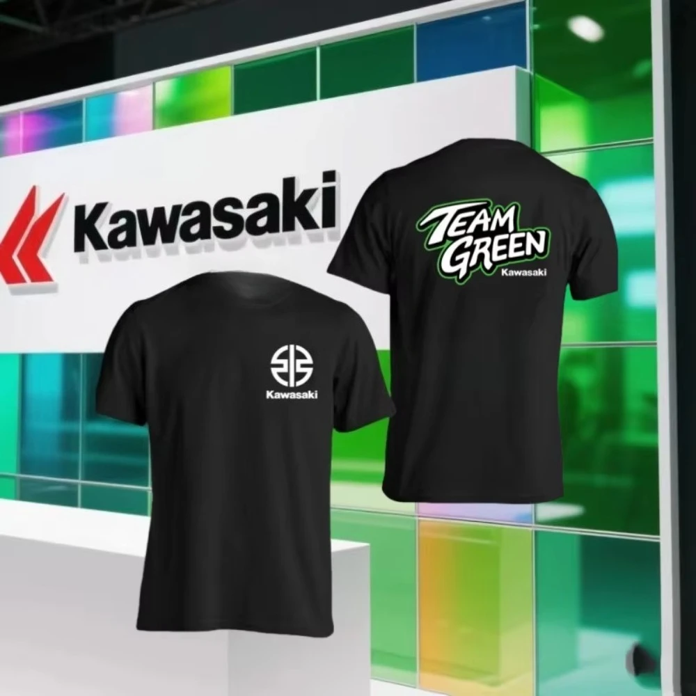 

Kawasaki Motorcycle Logo Racing Team Men's Summer T-Shirt Cotton Women's T-Shirt 2025 New Fashion Sports Men's Top High quality