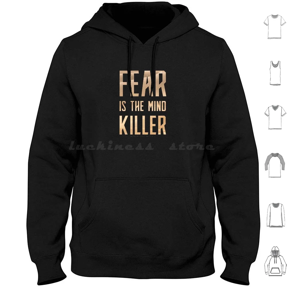 

- Fear Is The Mind-Killer ( Light )-Hoodie cotton Long Sleeve 2020 2021 Movie Fan Art Arrakis Planet Atreides House Atreides