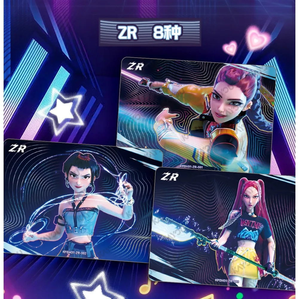 KAYOU Original KPop Demon Hunters Collection Card American Music Drama Theme Girl Animation Exquisite Design Card Desktop Toys