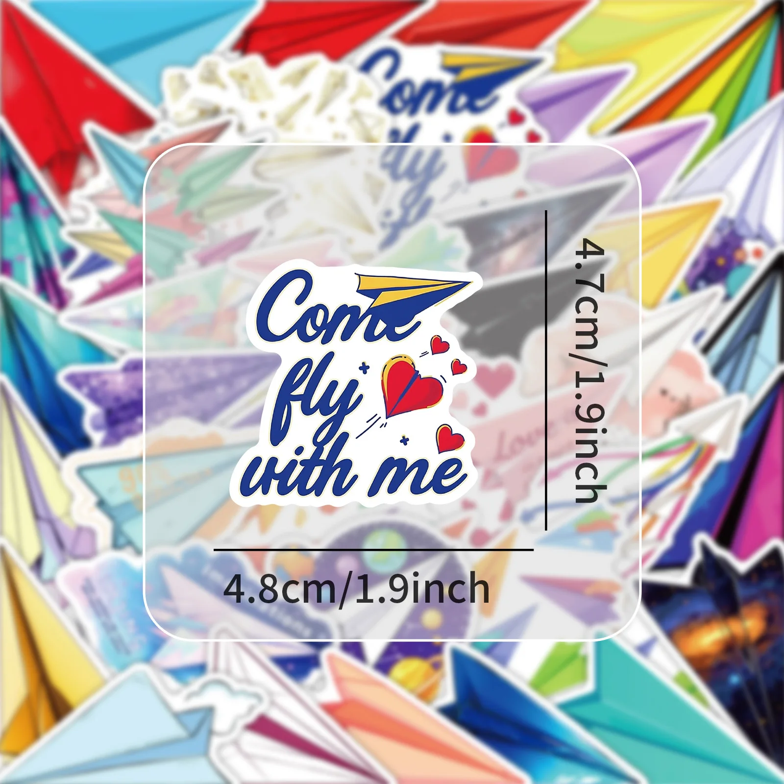 10/54PCS Paper Aircraft Series Graffiti Stickers Funny Small Fresh Decal Suitcase Cup Guitar Personalized Decoration Stickers