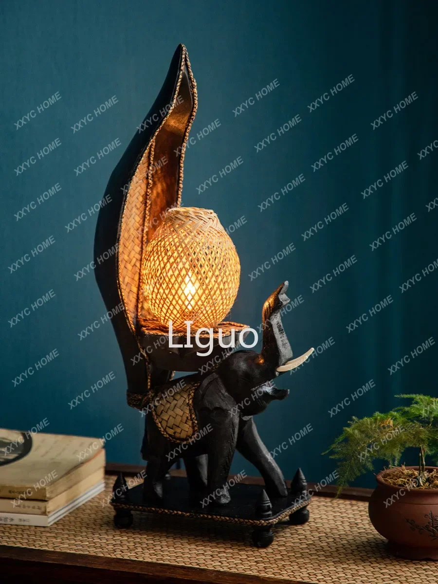 

Southeast Asia Thai Style Lighting Club Inn Model Room Crafts Thailand Decorative Lamps Lamp Elephant Lamp