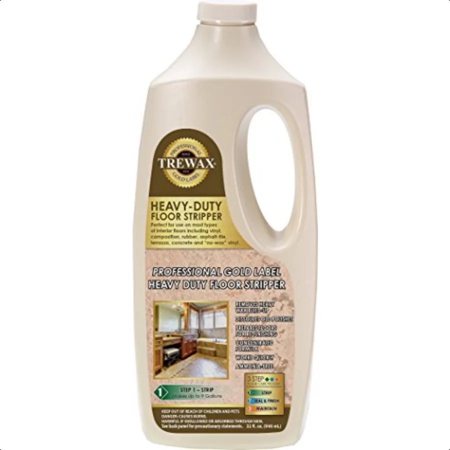 Trewax Profional Gold Label Limpador de piso resistente com 32 onças de fluido