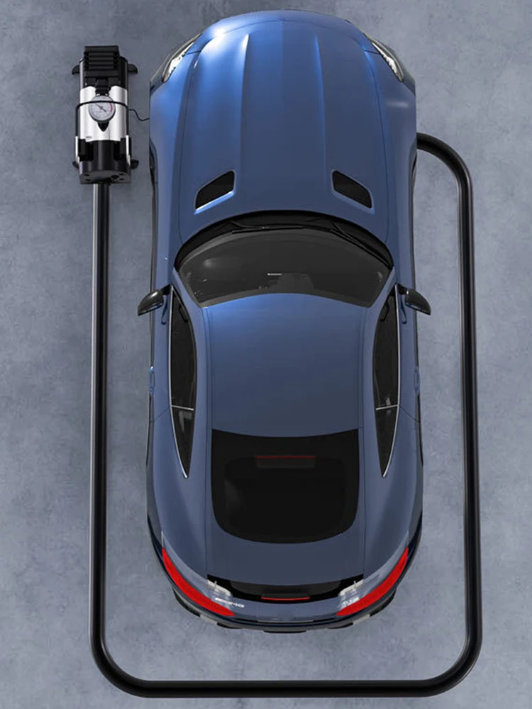 12V Car Tire Pump Cylinder Power System Car Electric Air Pump Heavy Duty Deluxe Portable Metal Air Compressor Car Tyre Inflator