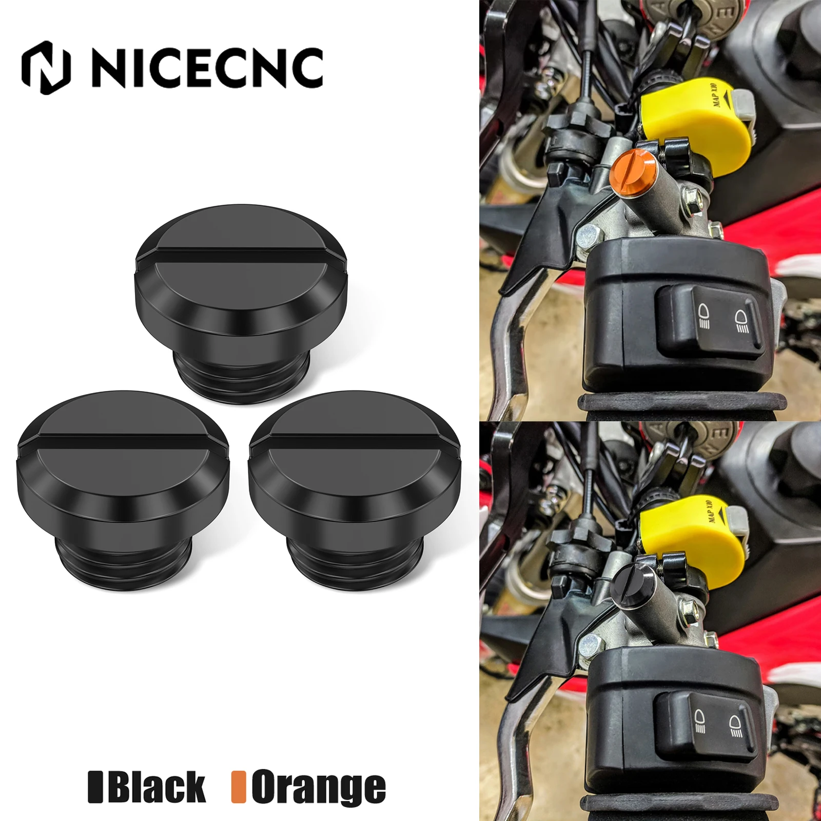 

M10XP1.25 Motorcycle Mirror Hole Plug Screw Bolts For KTM 1090 1190 1290 ADVENTURE SUPER DUKE GT/R 125 200 250 390 690 790 DUKE