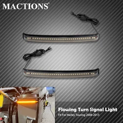 Motorcycle LED Brake Saddlebag Light Turn Signal Flowing Running Lamp For Harley Touring Road King Electra Glide FLHX 2008-2013