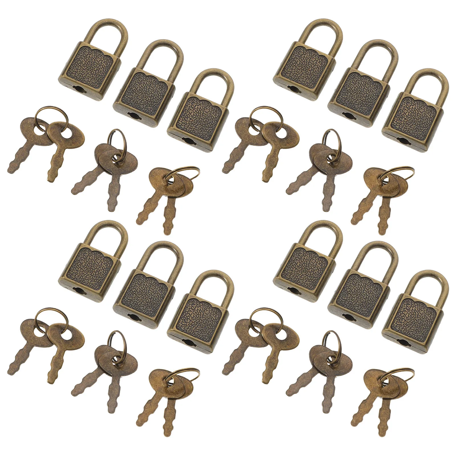 

12Sets Pirate Chest Locks Vintage Metal Padlocks for Treasure Hunt Games Mini Lock with Keys for Storage Boxes