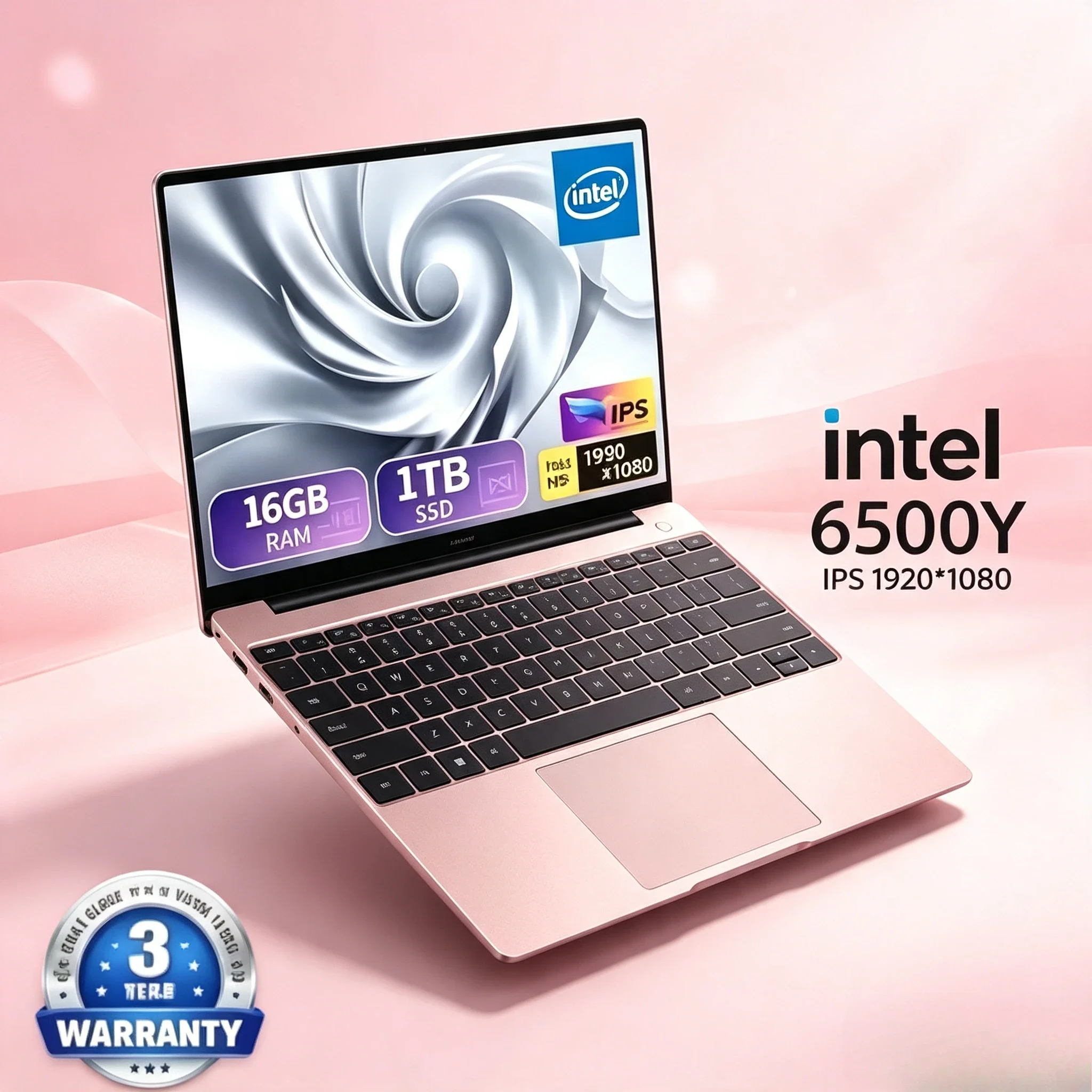 Large-Screen 15.6Inch Laptop 32GB RAM 2TB SSD Intel 6500Y Office WindowsNotebook 5000mAh Gamer PC with Backlit Fingerprint