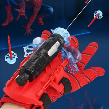 Anime figürü bilek başlatıcısı ML efsaneler Spiderman atıcılar oyuncaklar örümcek adam Cosplay aksesuarları sahne eldiven hediye çocuk oyuncak