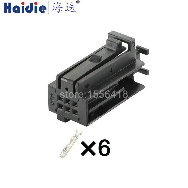 

1-20 sets 6 Pin 0.6 Series Auto Unsealed Connector Car Modification Parts Wire Cable Socket 965413-1 1355881-1