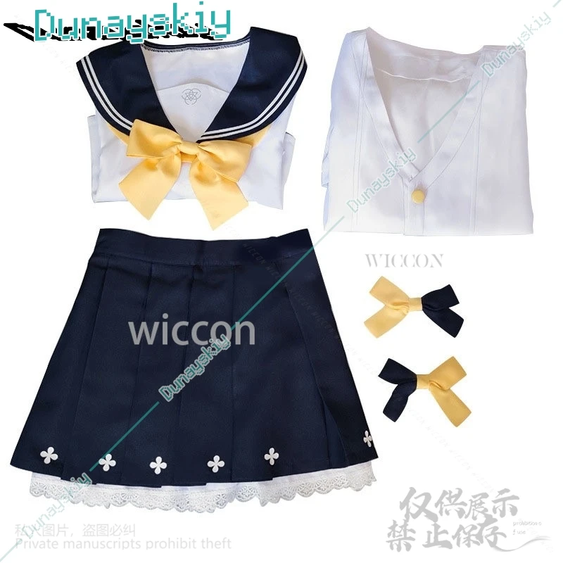 Anime Game Blue Archive Cosplay Ajitani Hifumi Vrouw Meisjes Jk Schooluniform Jurk Lolita Pruiken Voor Halloween Party Aangepast