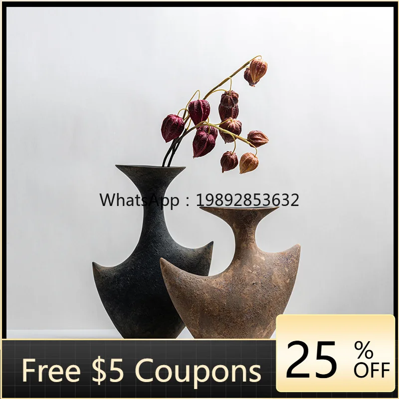 

YFY Flower Vase Ornament for Homestay Home Simple Ceramic Vase Villa Living Room High-end Feel