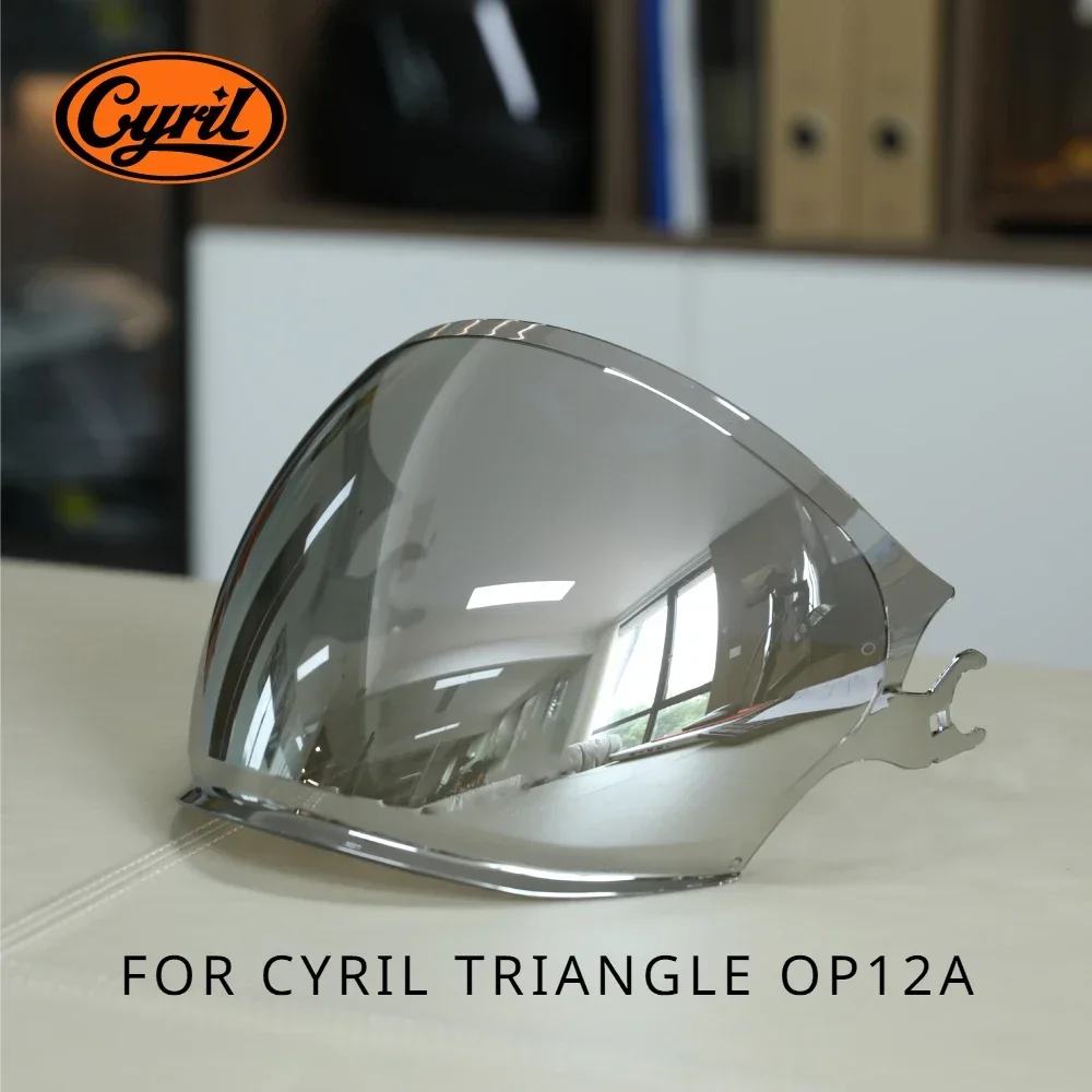 Lente colorida para casco CYRIL TRIANGLE OP12A, gafas para casco de carreras de motocicleta, visera para casco