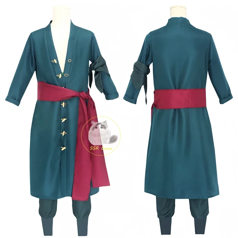 الدب البيت رورونوا زي أنيمي 111 قطعة تأثيري زورو كيمونو عباءة موحدة أقراط شعر مستعار هالوين Clo2025 PPT01..