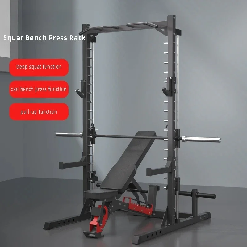 

Wholesale Multi Functional Half Simith Squat Rack With Safety Arms Commercial Half Rack Bench Press Rack Strength Training