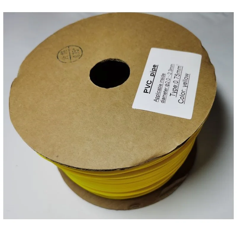 Yellow 0.5-10.0mm² Square PVC Tube PVC Sleeve PVC Pipe For Wire Marking Machine Cable ID Printing Tube Printer