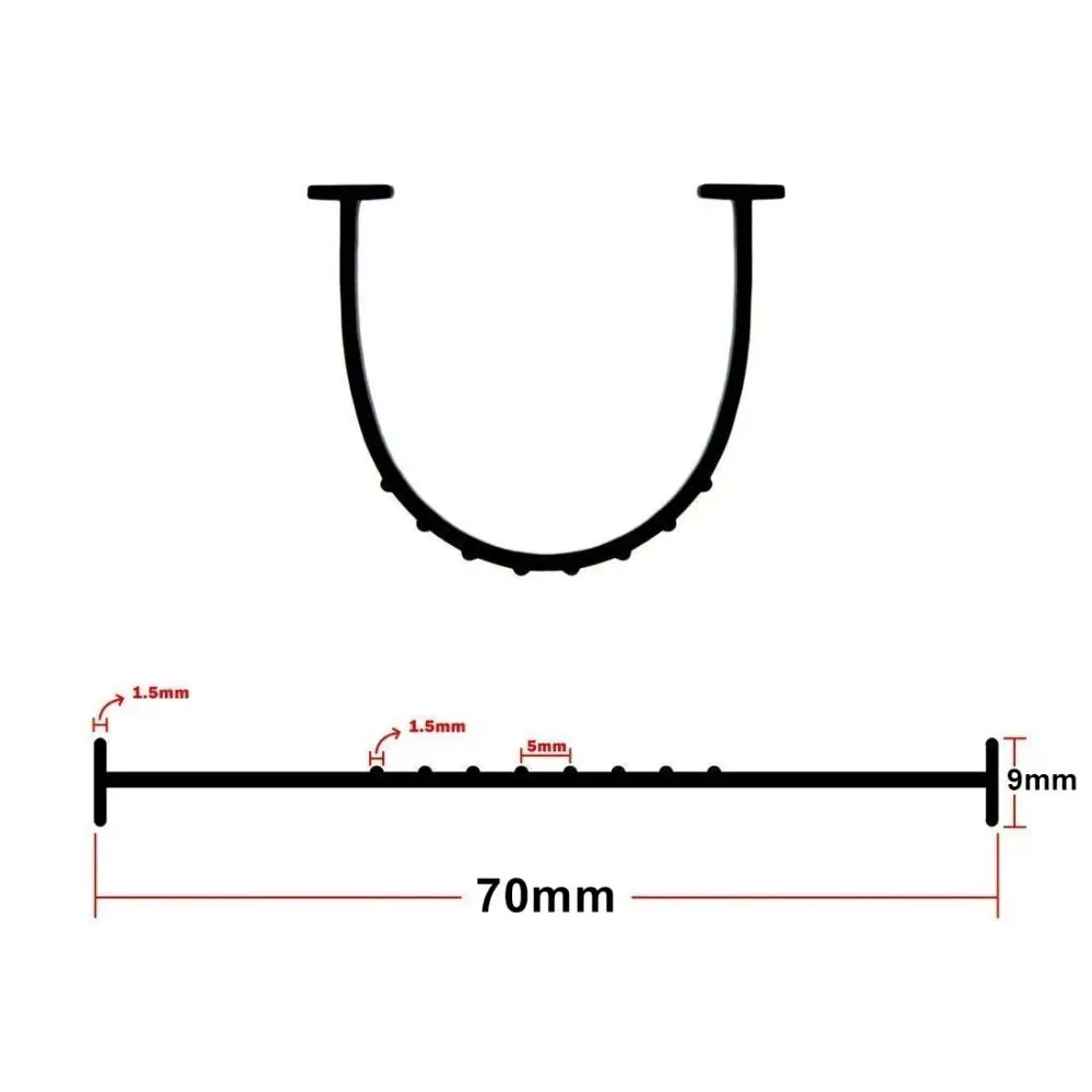 عالية الجودة U-شكل باب المرآب أسفل الختم ارتداء المقاومة غير تشوه الطقس تجريد 1/3/5 متر المطاط استبدال الختم