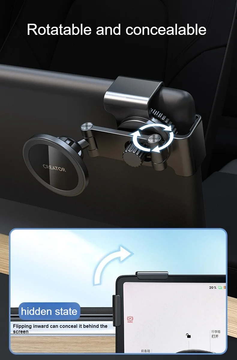 Für Tesla Handyhalterung für Mittelkonsole Schiebehalterung Magnetische Auto-Handyhalterung für iPhone 15 14 13 12 Auto-Zubehör – Detail 13