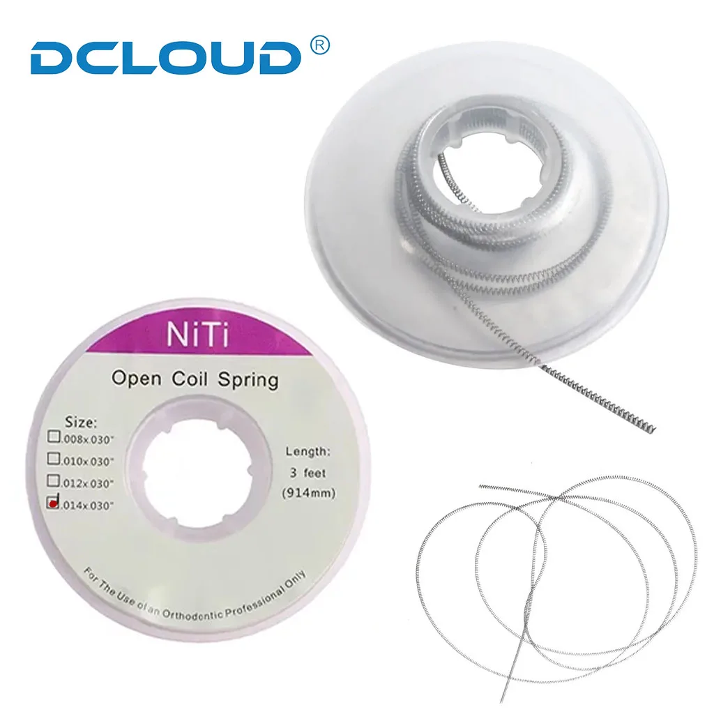 1 Roll Dental Orthodontic Niti Open Coil Spring 3 Feet/914mm Orthodontic Bracket Materials 0.008 0.010 0.012 0.014 Dentist Tool