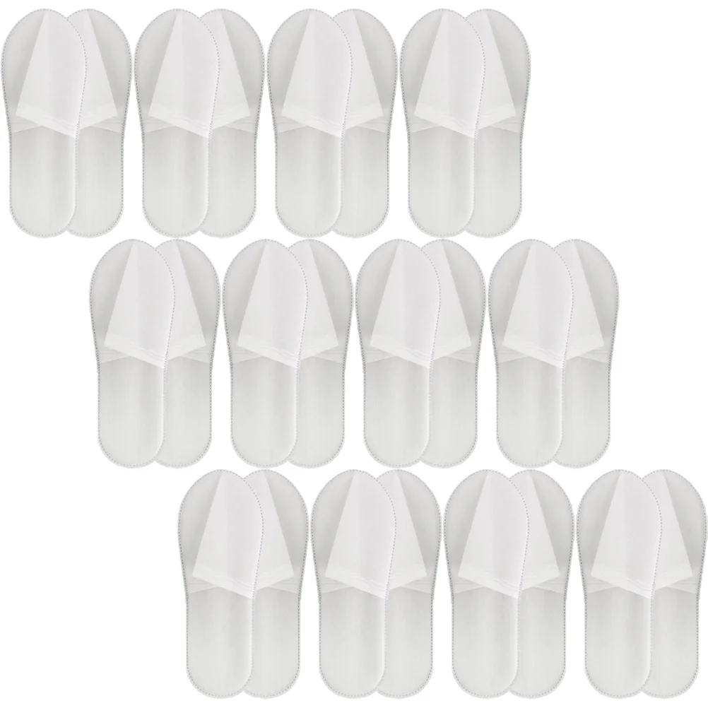 

20 Pairs Disposable Slippers Home Guests Wedding Hotel House Shoes for Non-woven Fabric Man Woman