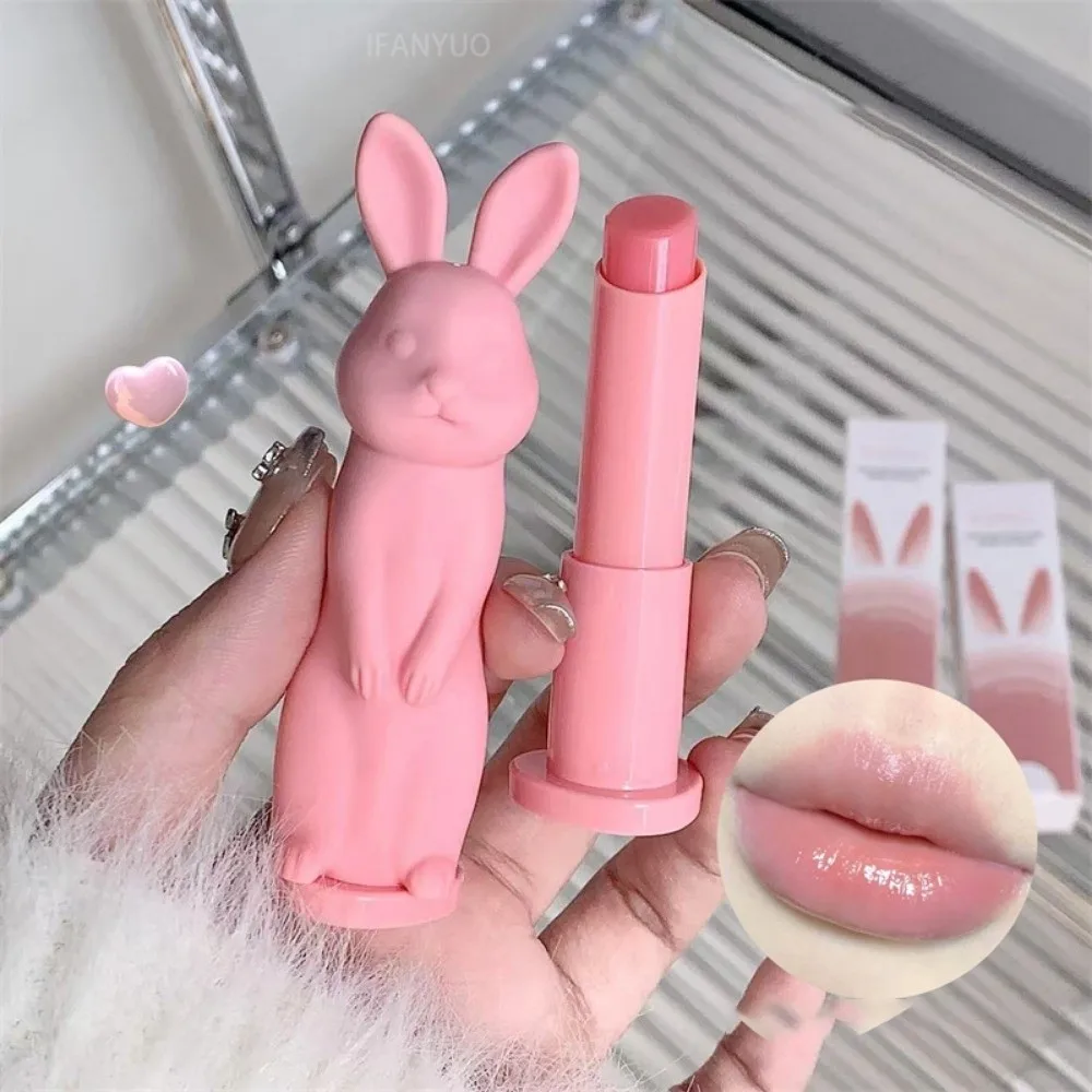 New Rabbit Black Rose Lip Balm Jelly Colored Anti-Chapped Color Change Lip Gloss Long Lasting Moisturizing Lip Tint Women