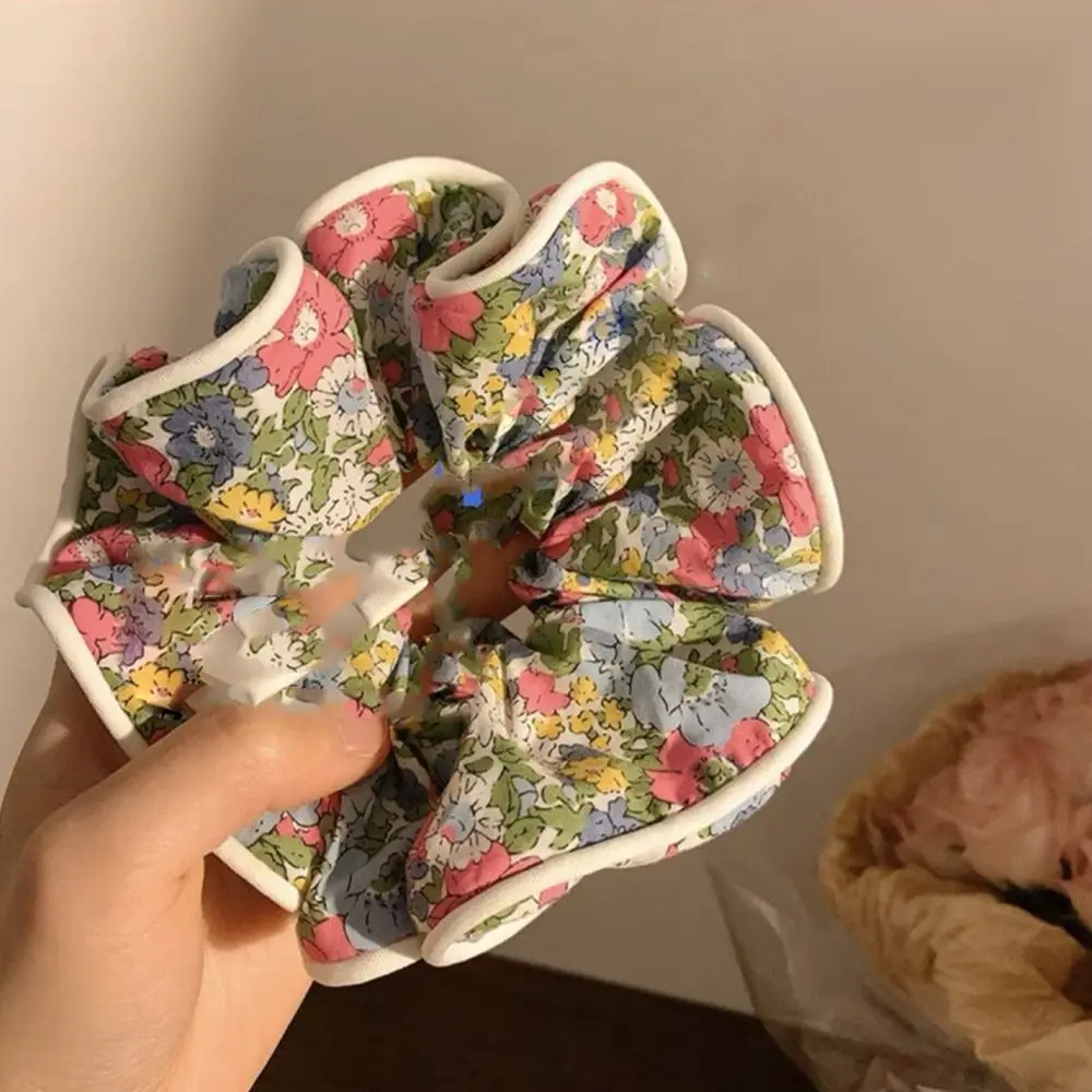 Koreanische Elastische Scrunchies im Pastoralen Stil Koreanischer Pferdeschwanzhalter Blumen-Haarband Haaraccessoires Haargummis
