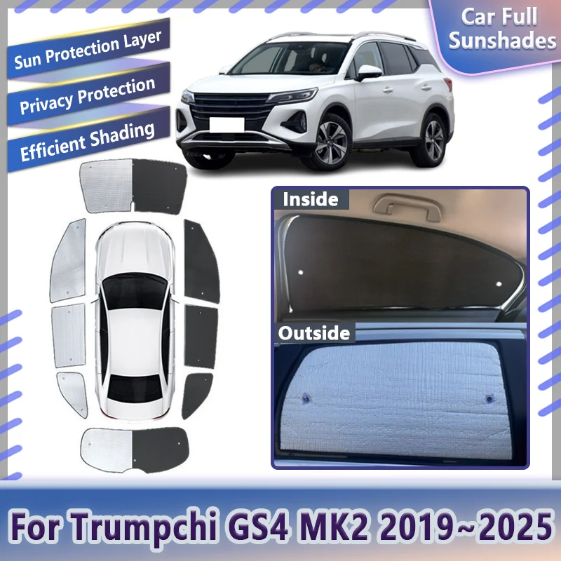Car Sunshade For Trumpchi GAC GS4 A39 MK2 2019~2025 2022 Full Window Sunshades Sunscreen Blocks UV Rays Anti-UV Auto Accessories
