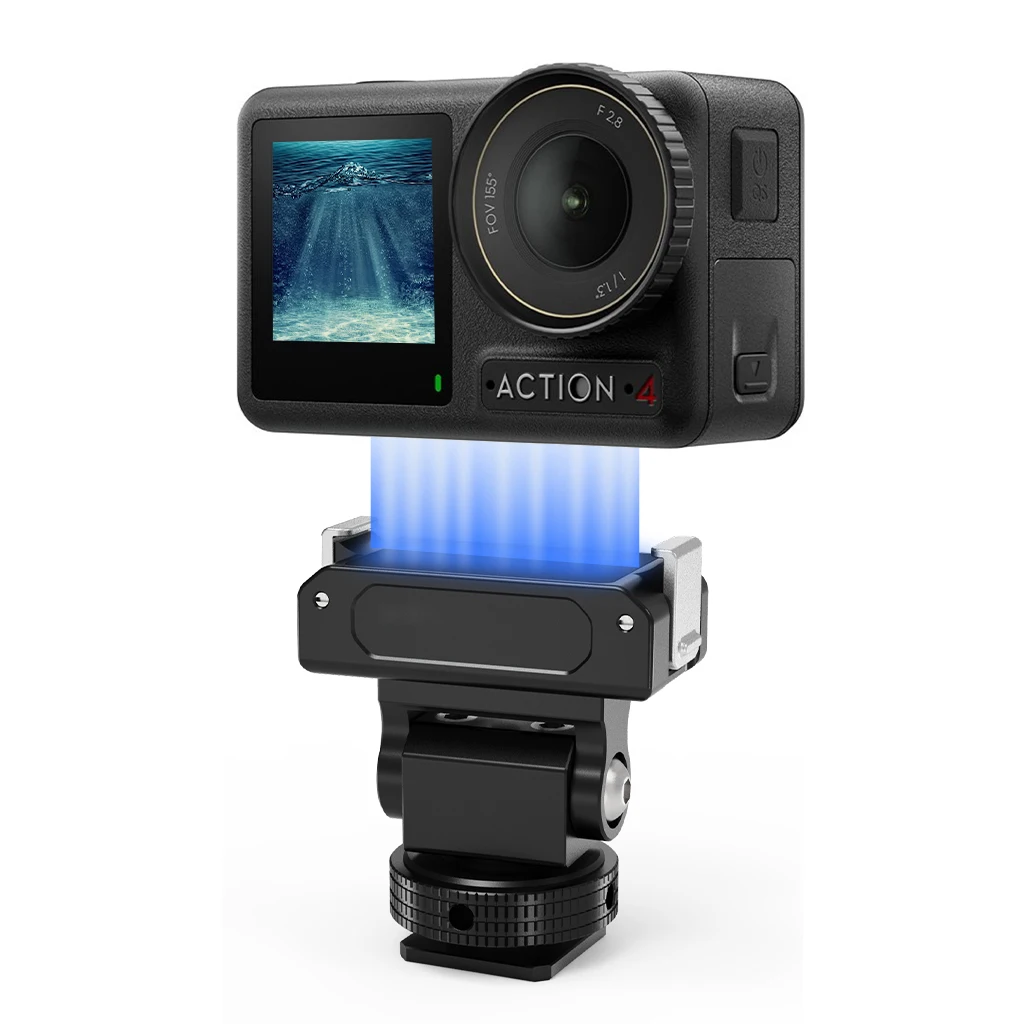 Для камеры DJI Osmo Action 5 Pro/4/3, магнитное быстросъемное основание, головка штатива с креплением для холодного башмака, база расширения для зарядки типа C