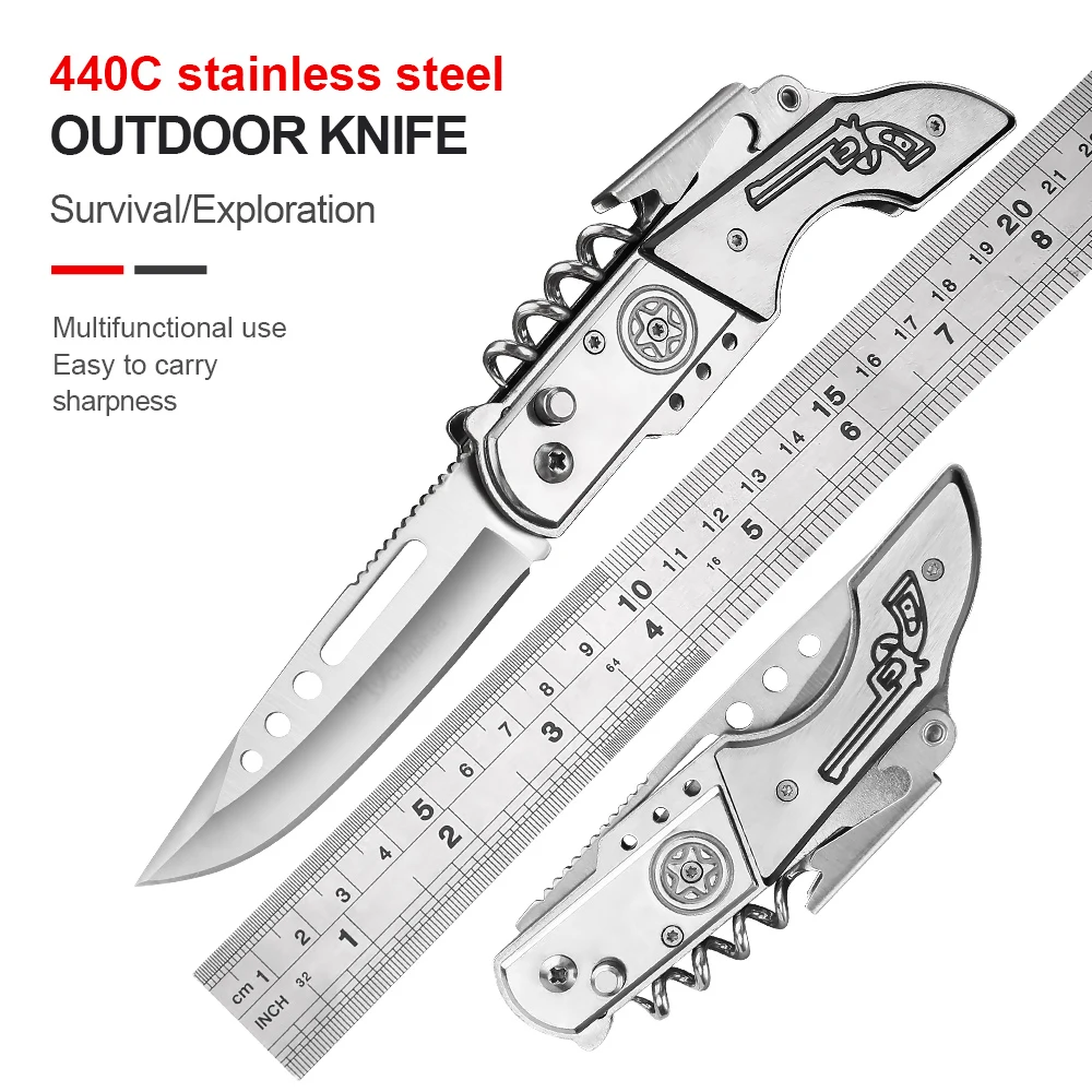 

Outdoor Folding Knife Multifunctional Tactical Survival Hunting Folding Pocket Knife Camping Wilderness Self Defens Knife