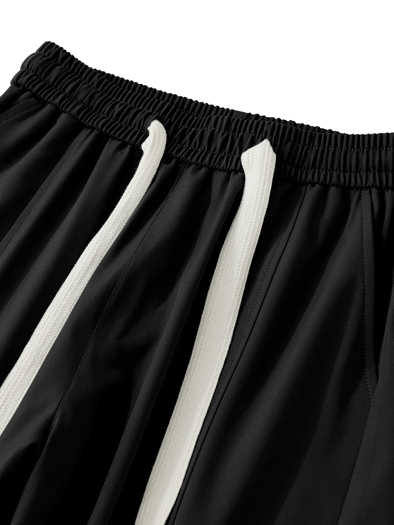 メンズカジュアル無地ワークパンツ、メンズドローストリングパンツ、ポケットプリント付き、スポーツやカジュアルウェアに最適