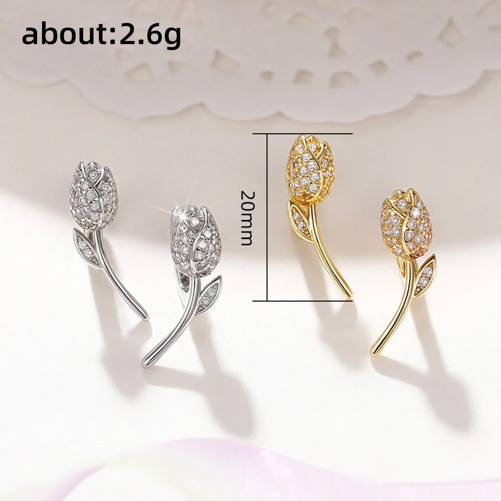 Huitan Korean Style Flower Shaped Hoop Earrings for Women Silver Color/Gold Color Fancy Ear Accessories Trendy Jewelry